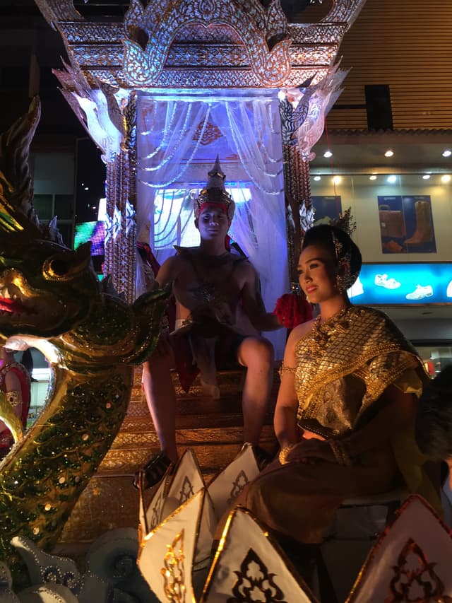 parade in chiang mai, thailand